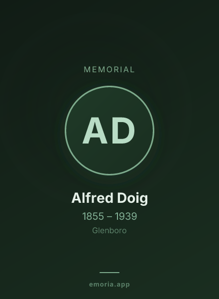 Memorial portrait of Alfred Doig