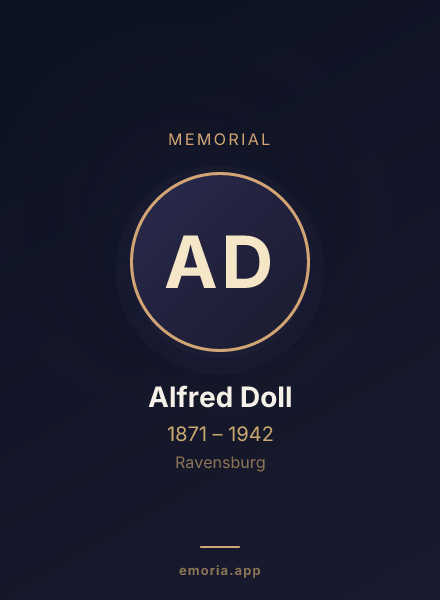 Memorial portrait of Alfred Doll