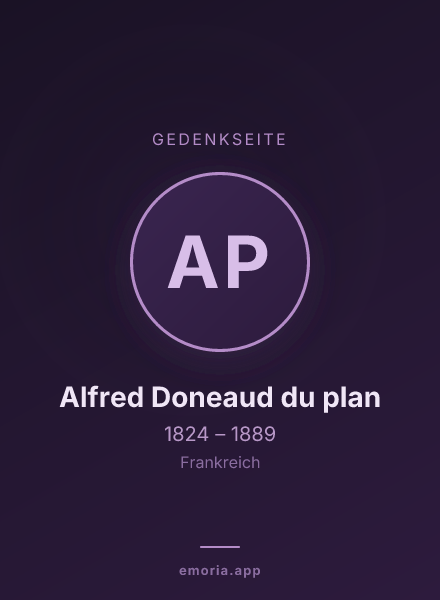 Gedenkportrait von Alfred Doneaud du plan
