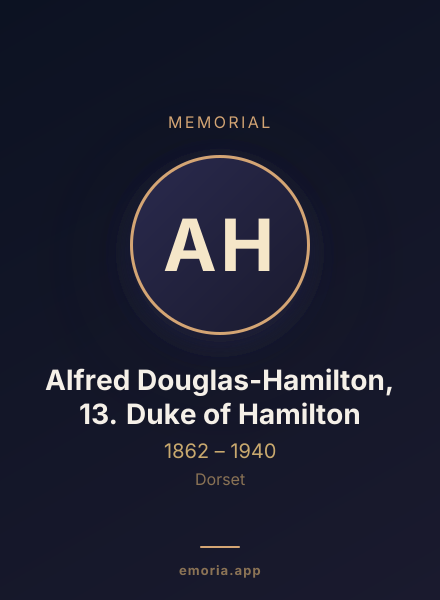 Memorial portrait of Alfred Douglas-Hamilton, 13. Duke of Hamilton