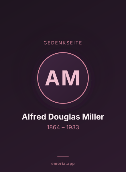 Gedenkportrait von Alfred Douglas Miller