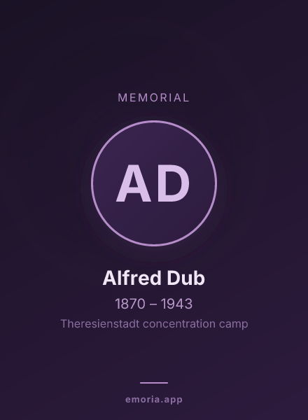 Memorial portrait of Alfred Dub
