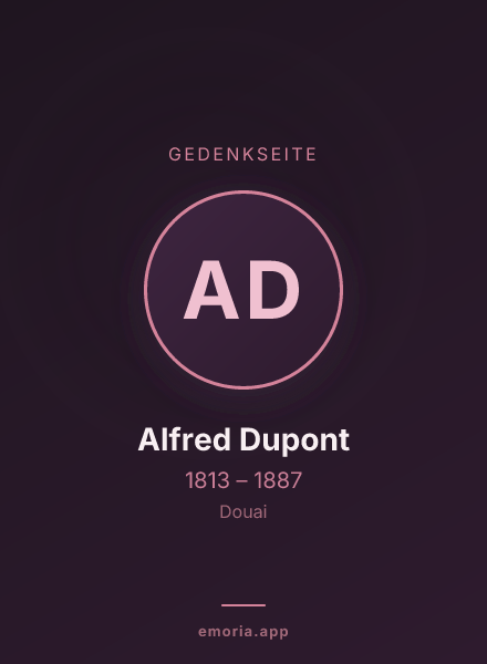 Gedenkportrait von Alfred Dupont