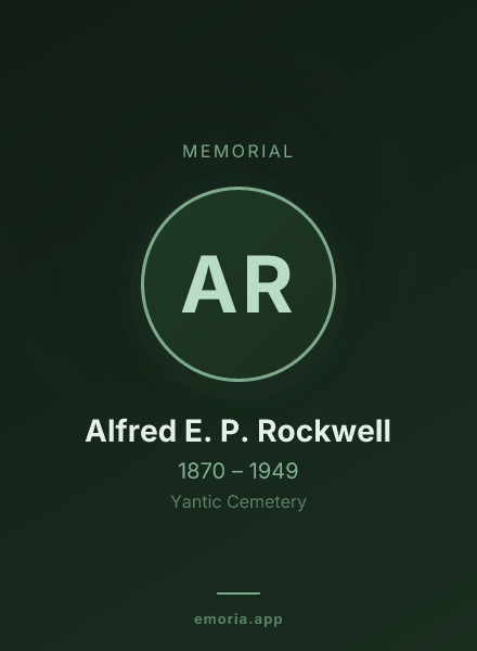 Memorial portrait of Alfred E. P. Rockwell