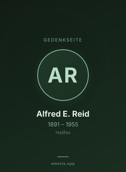Gedenkportrait von Alfred E. Reid