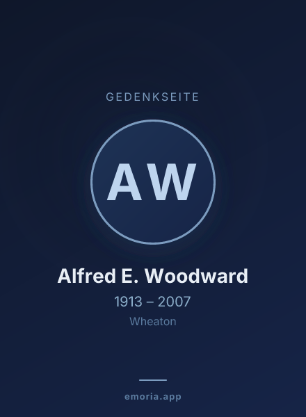 Gedenkportrait von Alfred E. Woodward