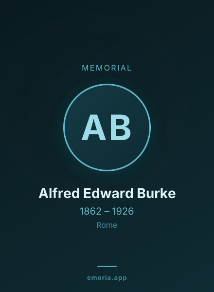 Memorial portrait of Alfred Edward Burke