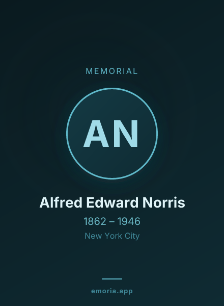 Memorial portrait of Alfred Edward Norris