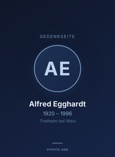 Gedenkportrait von Alfred Egghardt