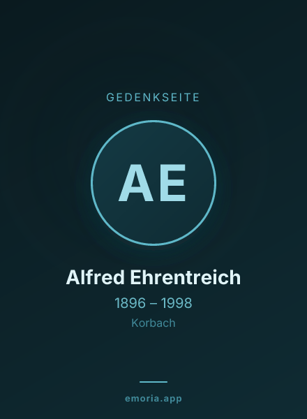 Gedenkportrait von Alfred Ehrentreich