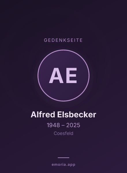 Gedenkportrait von Alfred Elsbecker