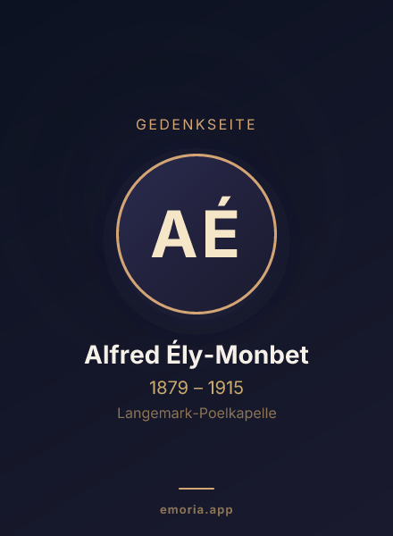 Gedenkportrait von Alfred Ély-Monbet