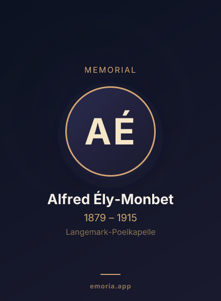 Memorial portrait of Alfred Ély-Monbet
