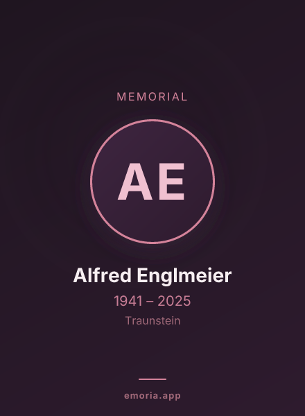Memorial portrait of Alfred Englmeier