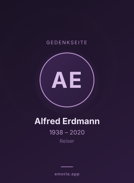 Gedenkportrait von Alfred Erdmann