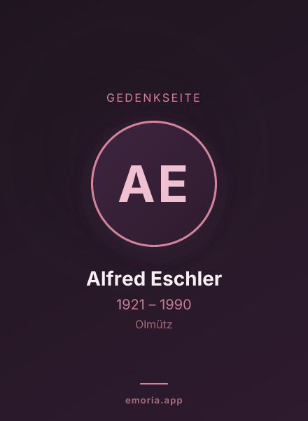Gedenkportrait von Alfred Eschler