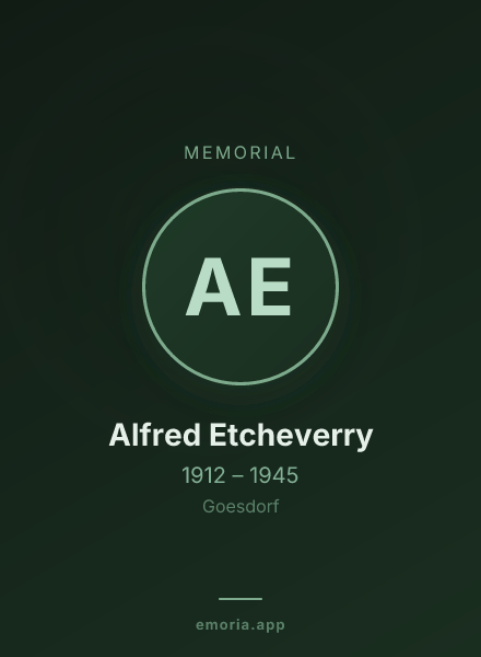 Memorial portrait of Alfred Etcheverry