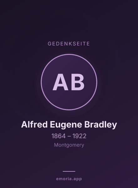 Gedenkportrait von Alfred Eugene Bradley