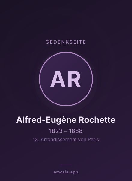 Gedenkportrait von Alfred-Eugène Rochette