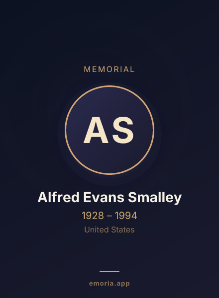 Memorial portrait of Alfred Evans Smalley