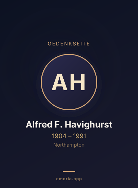 Gedenkportrait von Alfred F. Havighurst