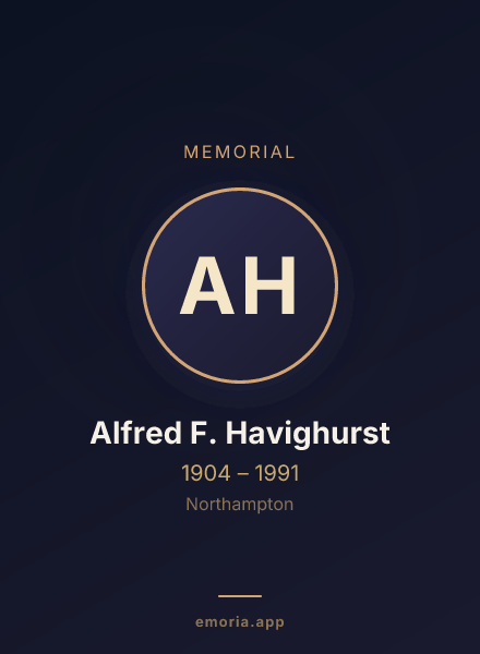 Memorial portrait of Alfred F. Havighurst