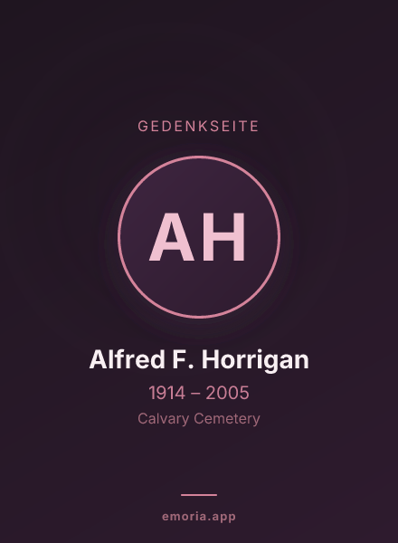 Gedenkportrait von Alfred F. Horrigan