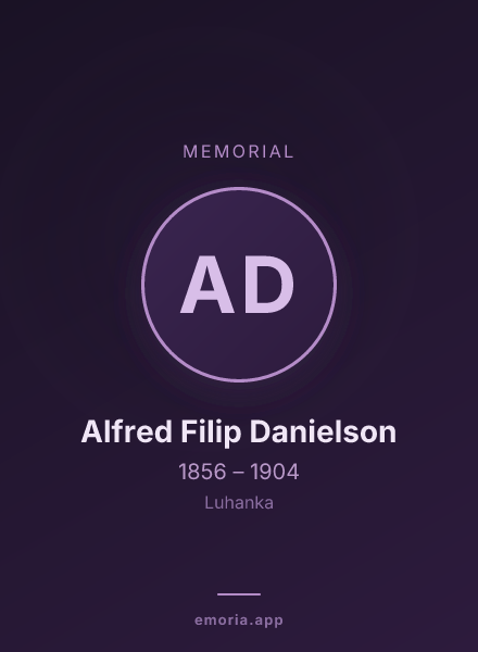 Memorial portrait of Alfred Filip Danielson