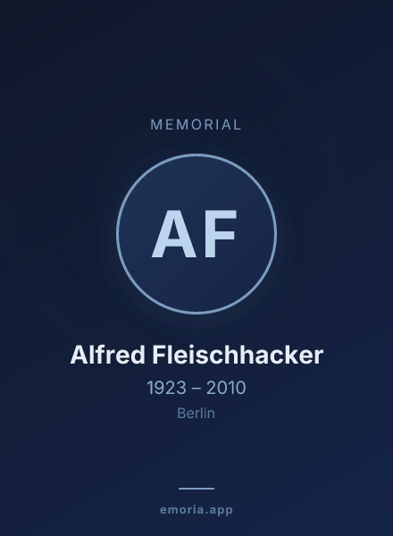 Memorial portrait of Alfred Fleischhacker