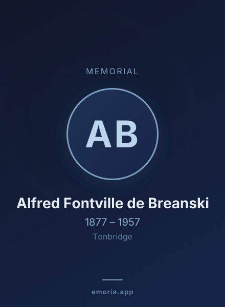 Memorial portrait of Alfred Fontville de Breanski