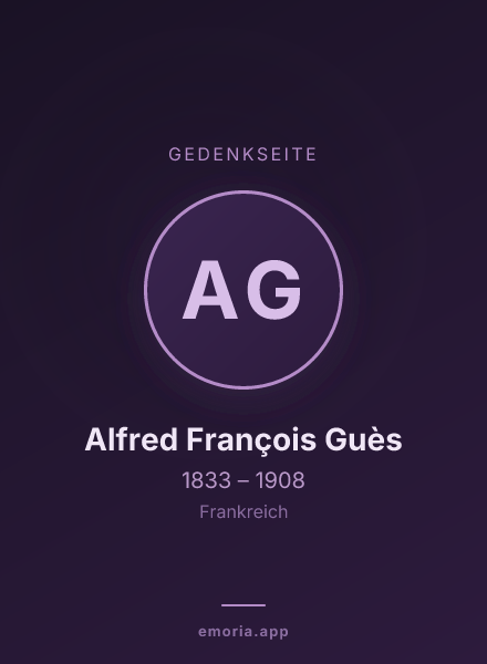 Gedenkportrait von Alfred François Guès