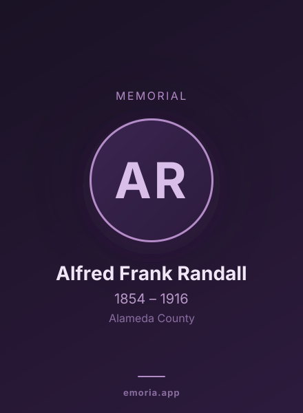 Memorial portrait of Alfred Frank Randall