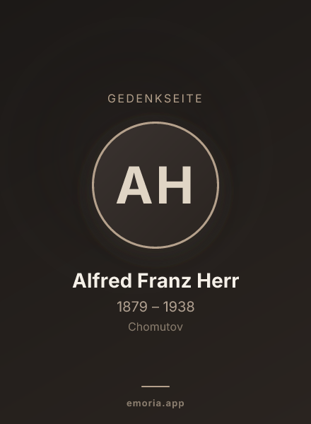 Gedenkportrait von Alfred Franz Herr