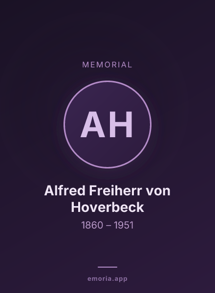 Memorial portrait of Alfred Freiherr von Hoverbeck