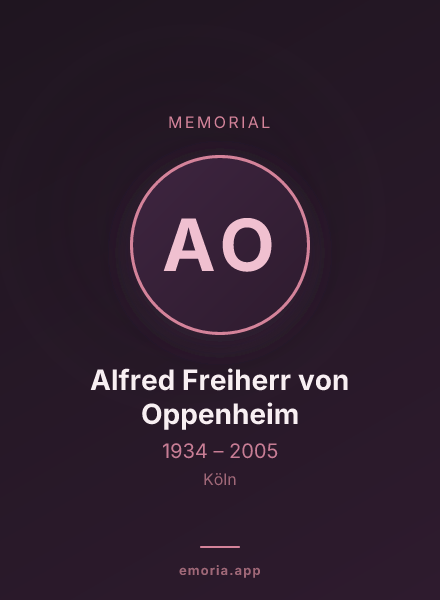 Memorial portrait of Alfred Freiherr von Oppenheim