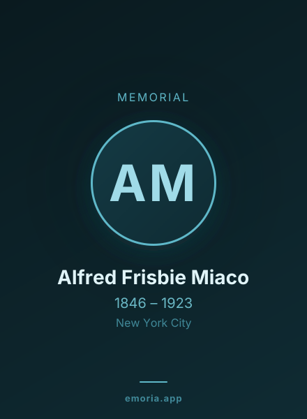 Memorial portrait of Alfred Frisbie Miaco