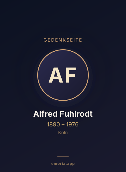 Gedenkportrait von Alfred Fuhlrodt
