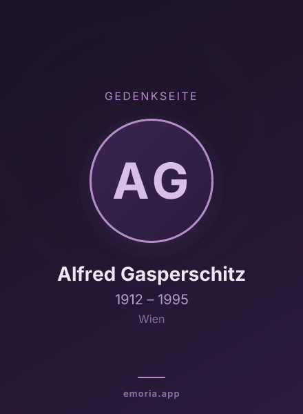 Gedenkportrait von Alfred Gasperschitz