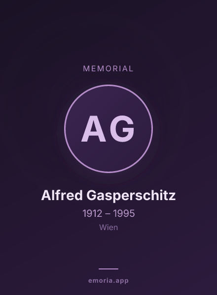 Memorial portrait of Alfred Gasperschitz