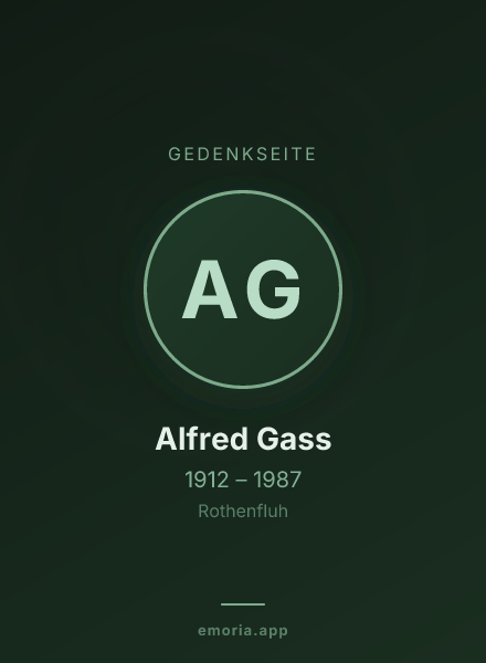 Gedenkportrait von Alfred Gass