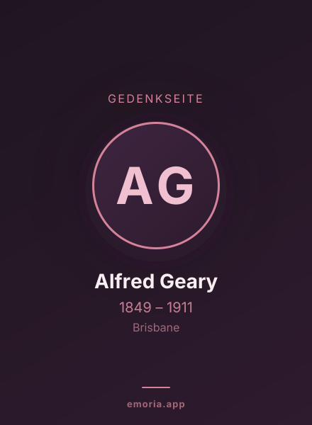 Gedenkportrait von Alfred Geary