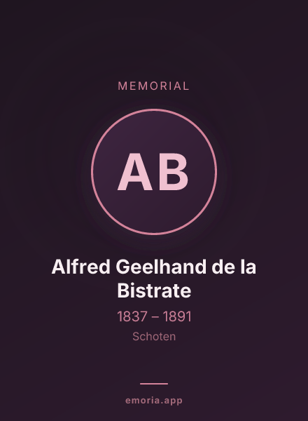 Memorial portrait of Alfred Geelhand de la Bistrate