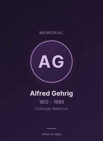 Memorial portrait of Alfred Gehrig
