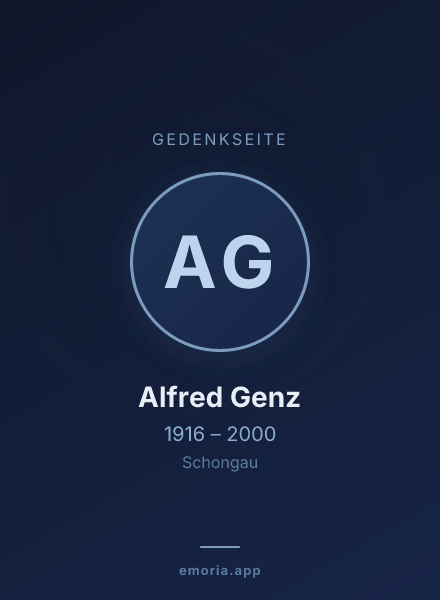Gedenkportrait von Alfred Genz