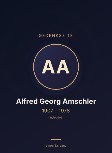 Gedenkportrait von Alfred Georg Amschler