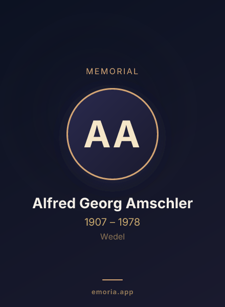 Memorial portrait of Alfred Georg Amschler