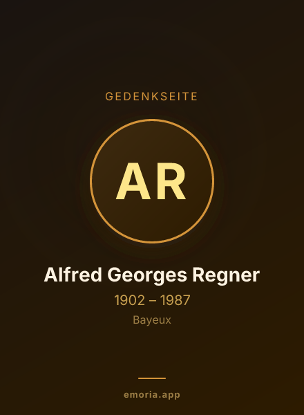 Gedenkportrait von Alfred Georges Regner