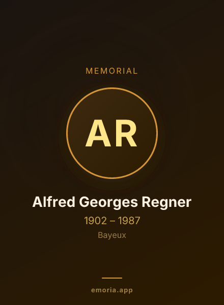 Memorial portrait of Alfred Georges Regner
