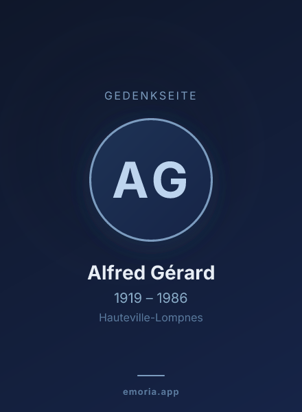 Gedenkportrait von Alfred Gérard