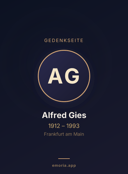 Gedenkportrait von Alfred Gies